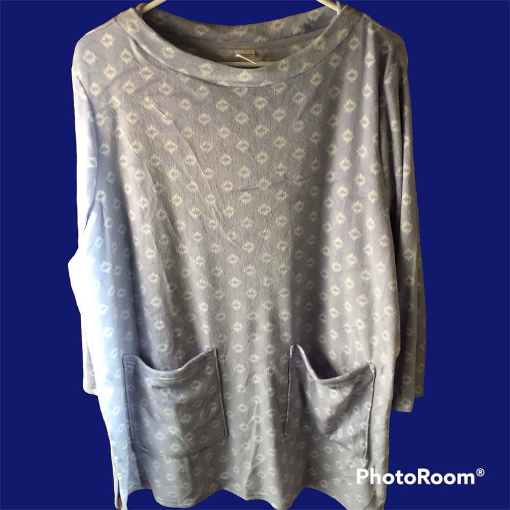 Liz Claiborne EUC Soft Warm Comfy Fleece 2 on Pajama Set Pockets Lavender A